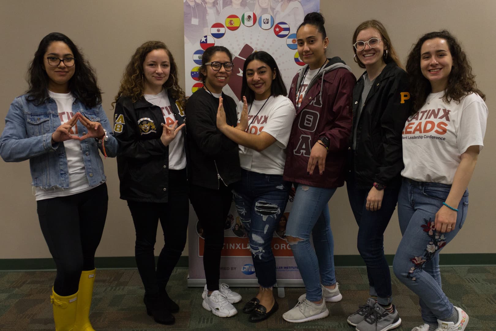 Latinx Leads delegates gathered together in celebration